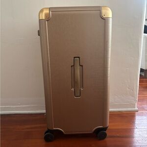 Calpak Gold and Brown Suitcase